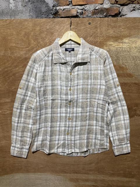 Other Designers Tornado mart allover flower in plaid flannelshirt