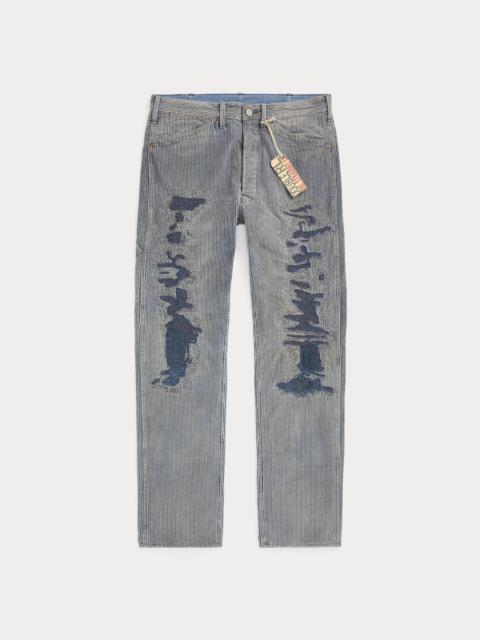 RRL by Ralph Lauren Straight Fit Distressed Corduroy Pant