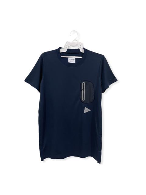 Other Designers Vintage - VTG And Wander Single Stitch Navy Blue Seamless Pocket Tee