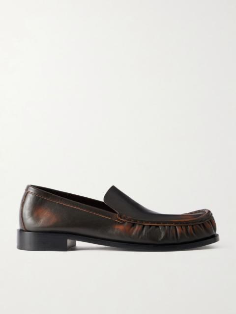 Dries Van Noten Leather Loafers Dark brown