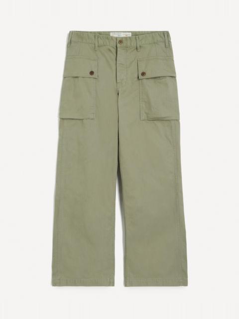Nudie Jeans Loud Larry Pale Green Cargo Trousers
