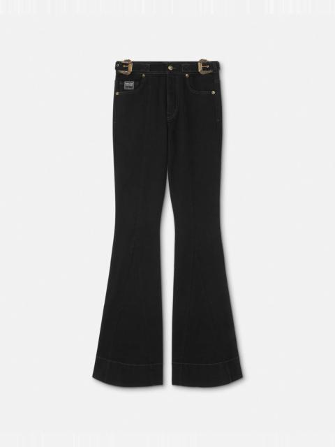VERSACE JEANS COUTURE Baroque Buckle Flared Jeans
