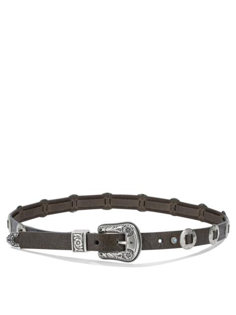 Golden Goose Golden Goose Lace Leather Belt Green Women