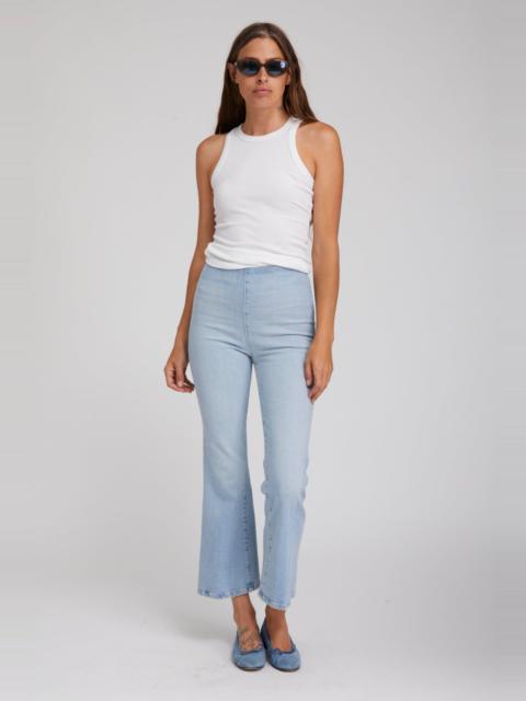 SPRWMN FRANCOISE CROP FLARE DENIM LEGGINGS