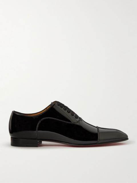 Christian Louboutin Greggo Patent-Leather Oxford Shoes Black