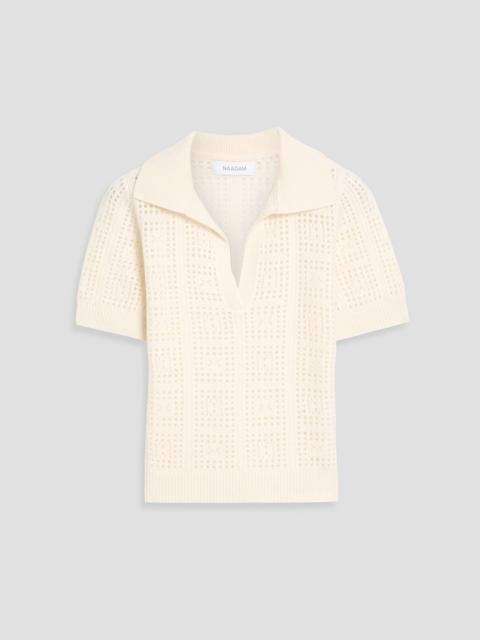 Other Designers Pointelle-knit cashmere top