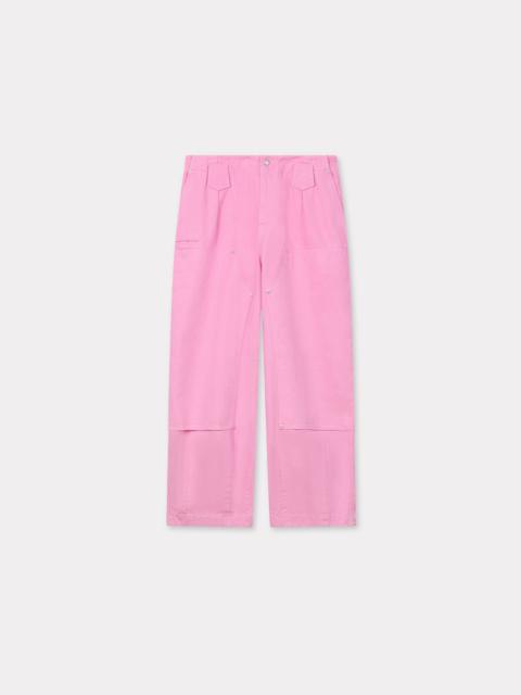 KENZO 'KENZO Weave' double knee pants in washed cotton