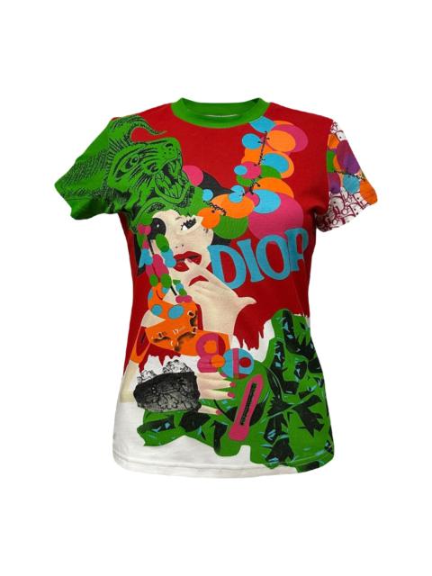 CHRISTIAN DIOR Spring Summer 2005 Tiger Graphic Print T-Shirt