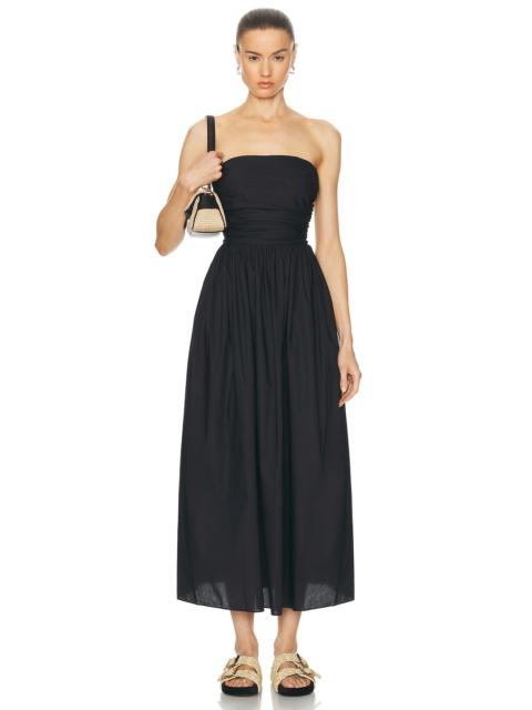 Strapless Lace Up Dress