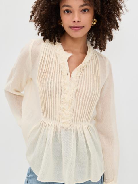 ULLA JOHNSON Adriel Long Sleeve Tunic Blouse