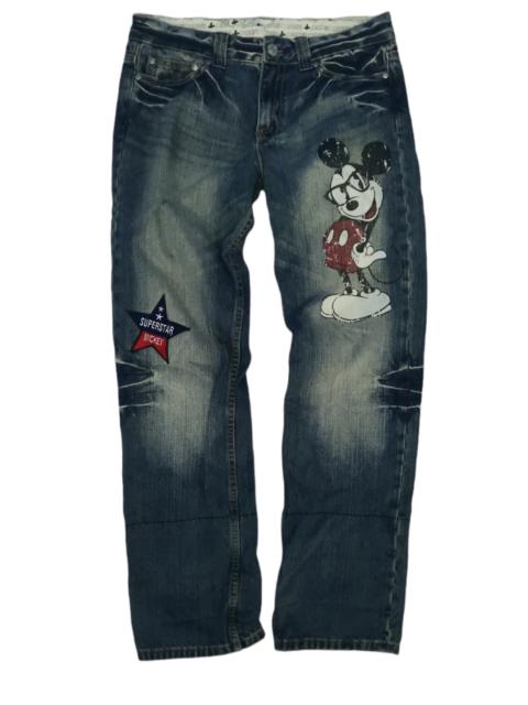 Other Designers Mickey Mouse - Mickey Disney Denim Pants Rare Paint Distressed