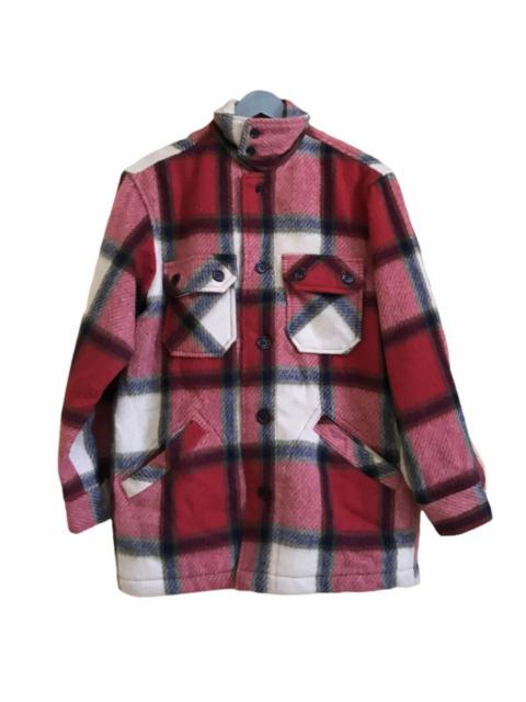 Other Designers Vintage Wrangler Multi Pocket Plaid Design Wool Jacket