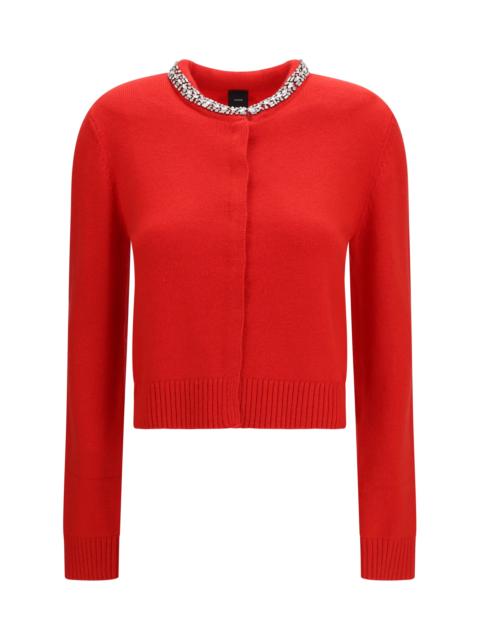 PINKO Pinko Colonia Cardigan With Jewel Collar Red