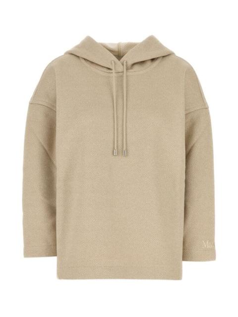 Max Mara Women Sand Cotton Blend Rally Sweatshirt