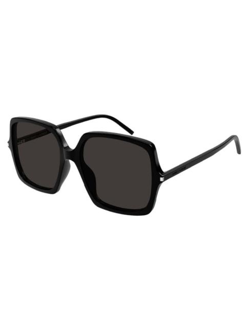 SAINT LAURENT Saint Laurent Ladies Black Square Sunglasses SL591 001
