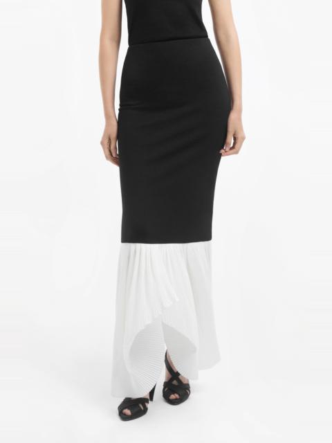 CO CO Peplum Skirt in Jersey in Black & White at Nordstrom