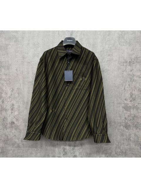 Louis Vuitton Louis Vuitton embroidered logo heavyweight shirt coat