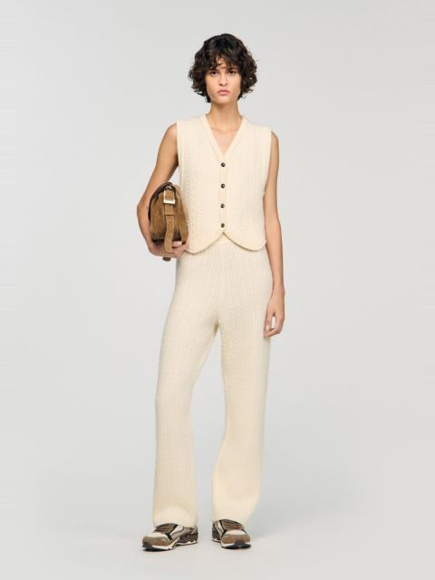 Sandro CABLE KNIT VEST