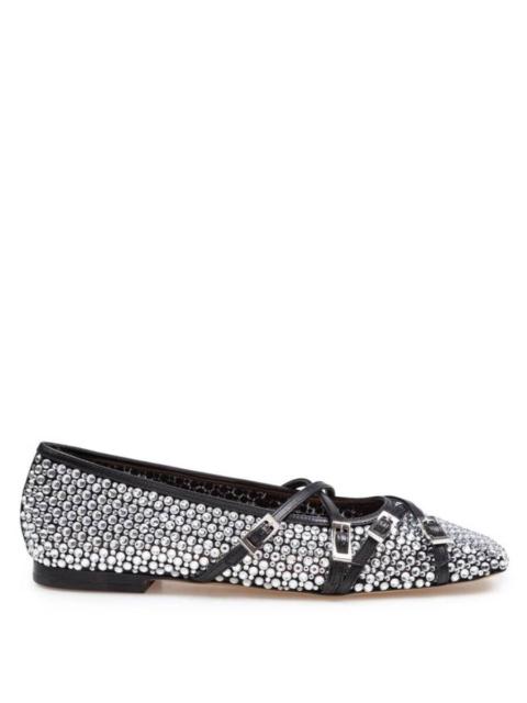 MACH & MACH Mach & Mach Crystal Net Ballet Flats
