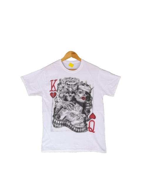 Other Designers Skulls - Japanese Tee Fashion Skeleton King & Queen of Heart T-Shirt