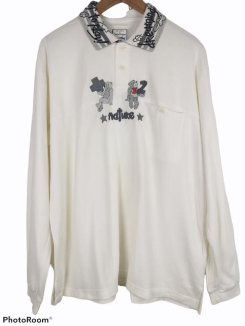 Other Designers Vintage - Vintage Castelbajac + Nature Longsleeve Polo Shirt