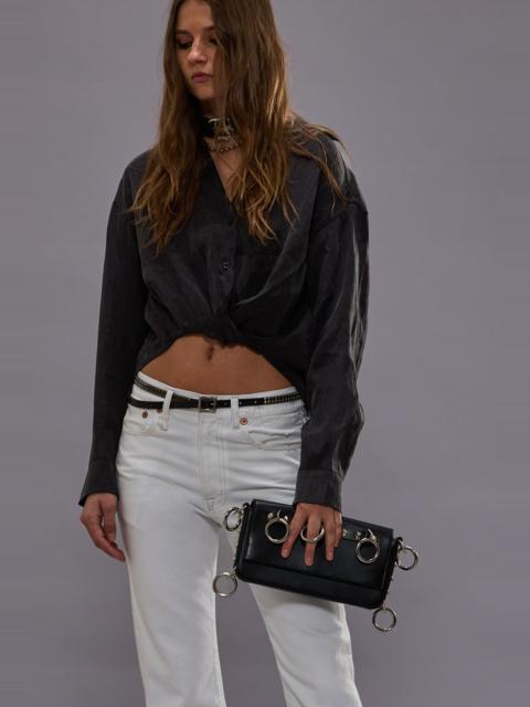 R13 TWISTED FRONT SHIRT - BLACK - R13