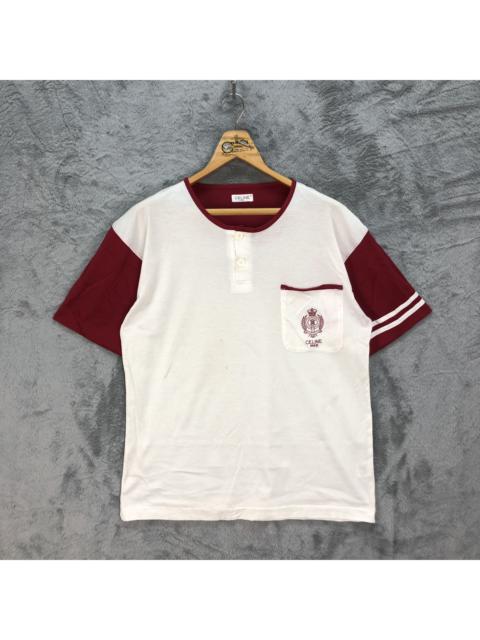 Other Designers Vintage - Vintage Celine Colorblock Single Pocket T Shirt #4770-167