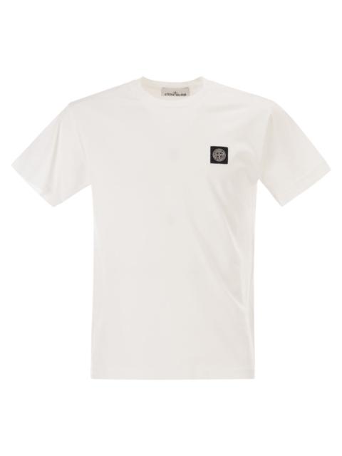 Stone Island Stone Island Men Slim Fit T-Shirt With Compass Patch