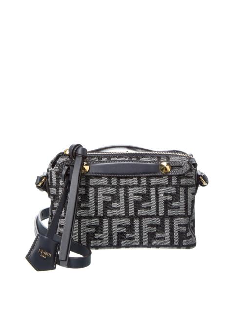 FENDI FENDI By The Way Soft Mini FF Denim & Leather Satchel
