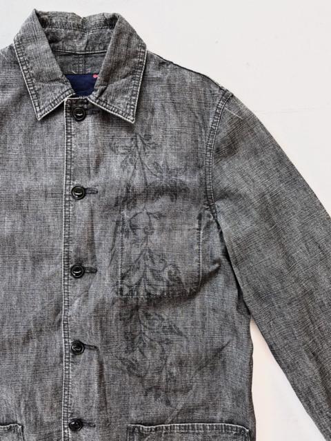 Other Designers Takeo Kikuchi - Japanese Brand Takeo Kikuchi Flower Printed Denim Jacket