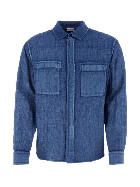 Burberry Burberry Men Denim Blue Linen Shirt