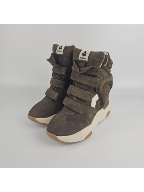 Isabel Marant ISABEL MARANT Balskee $770 Khaki/Ecru Suede And Leather Wedg