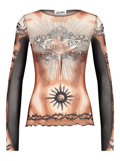 Jean Paul Gaultier Jean Paul Gaultier Long-sleeves Tattoo-print Top