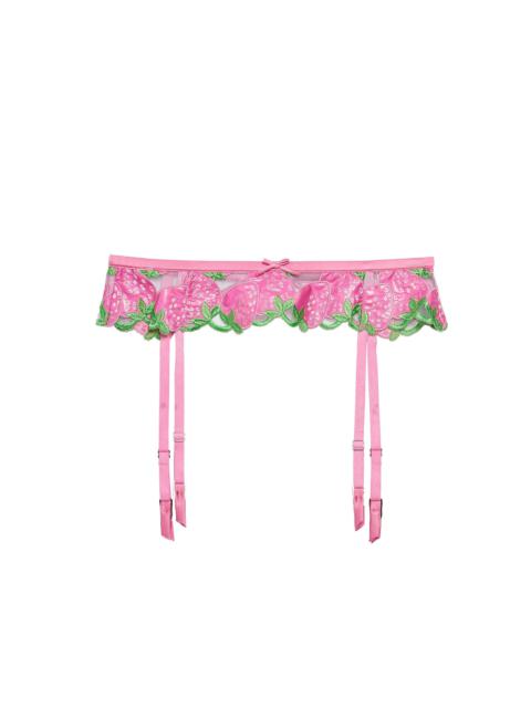 Fleur du Mal Wild Strawberry Garter Belt