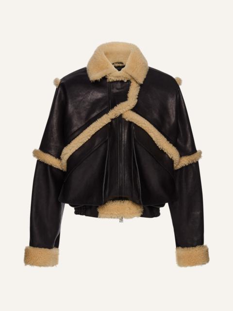 MAGDA BUTRYM Shearling bomber jacket in navy