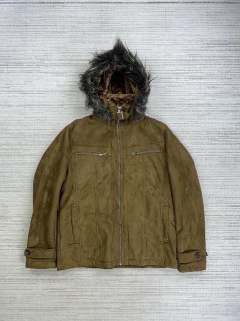 Other Designers If Six Was Nine - 🔥Louis Chavlon Faux Fur Hoodie Suede Leather Jacket