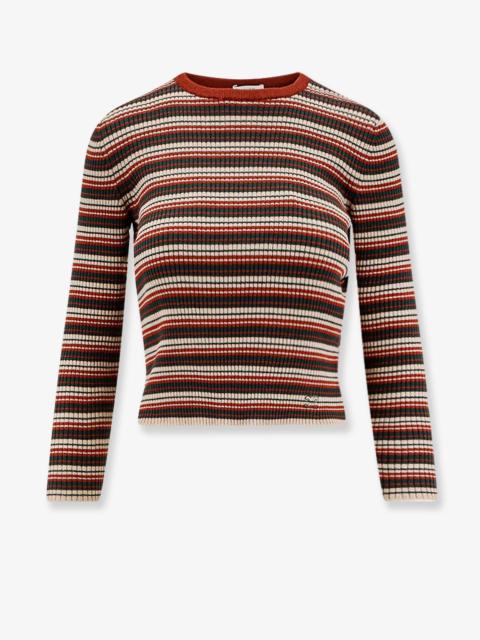 CELINE Celine Women Striped Stretch Wool Sweater