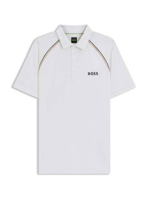 BOSS ACTIVE SLIM-FIT POLO SHIRT WITH ODOR CONTROL