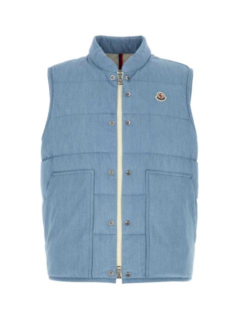 Moncler Moncler Men Light Blue Cotton Heceta Down Jacket