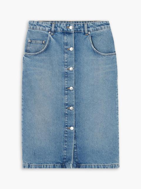 Stella McCartney Embellished denim midi skirt