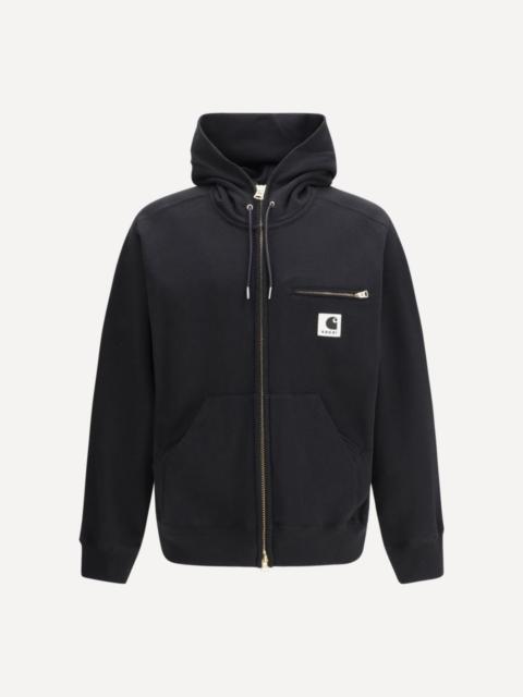 sacai Cotton jersey Hoodie by Sacai + Carhartt WIP
