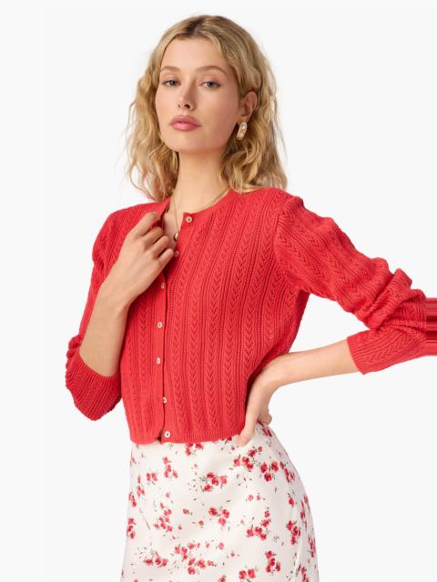 CAMI NYC DRESDEN CROPPED CARDIGAN CANDY APPLE