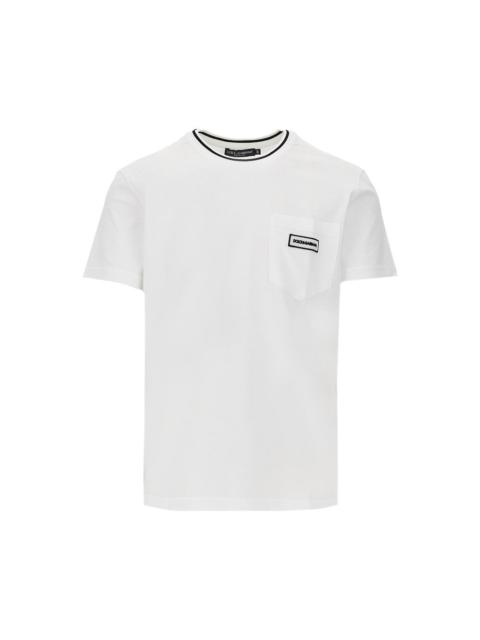 Dolce & Gabbana Dolce&Gabbana T-shirt with Pocket and Logo Patch White