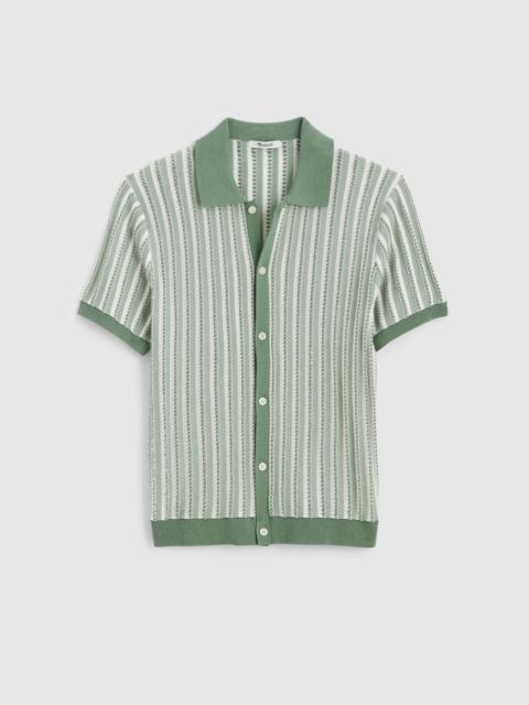 Madewell Tuck-Stitch Button-Up Sweater Polo