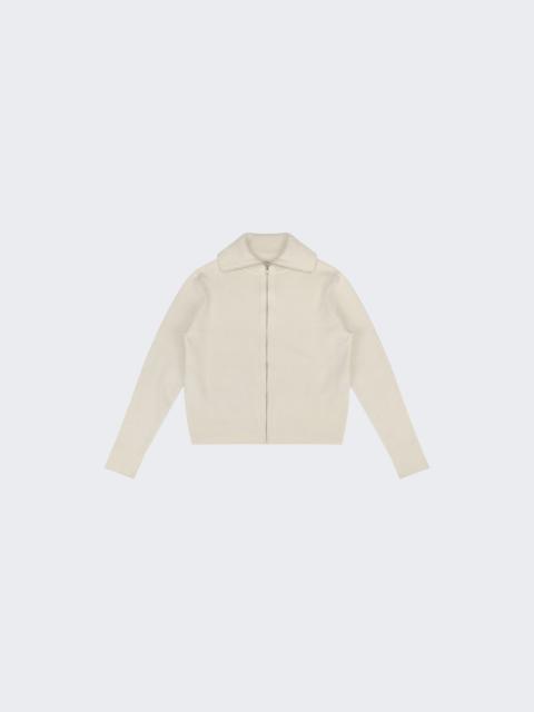 entire studios Knit Zip Up Jacket Ivory