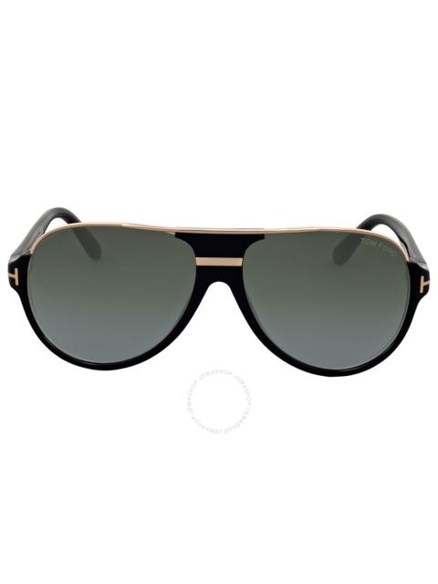 TOM FORD Tom Ford Dimitry Green Smoke Gradient Pilot Men's Sunglasses FT0334 01P 59