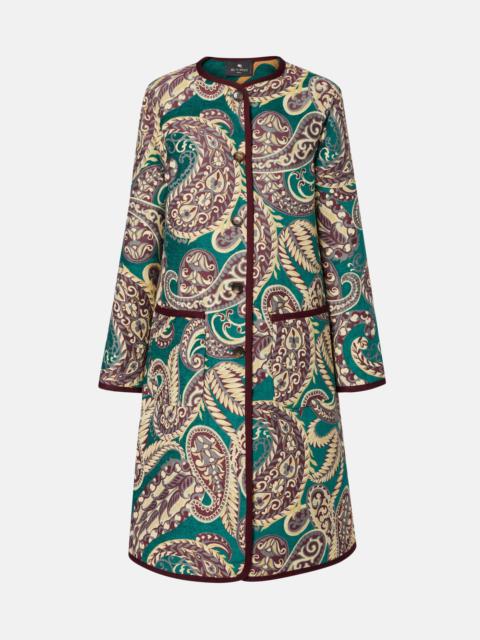 Etro Reversible jacquard coat