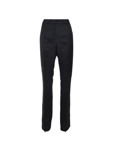 zebra-pattern trousers