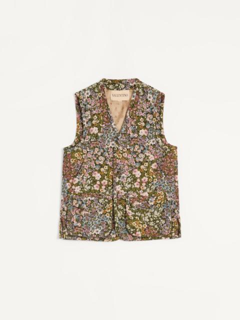 Valentino VALENTINO GOBELIN VEST WITH APRÈS L'HIVER JACQUARD PATTERN