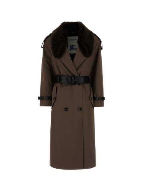 Burberry Burberry Women Brown Gabardine Roseville Trench Coat